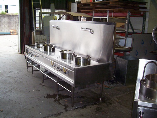 Finished wok cooker in the Rocklea workshop